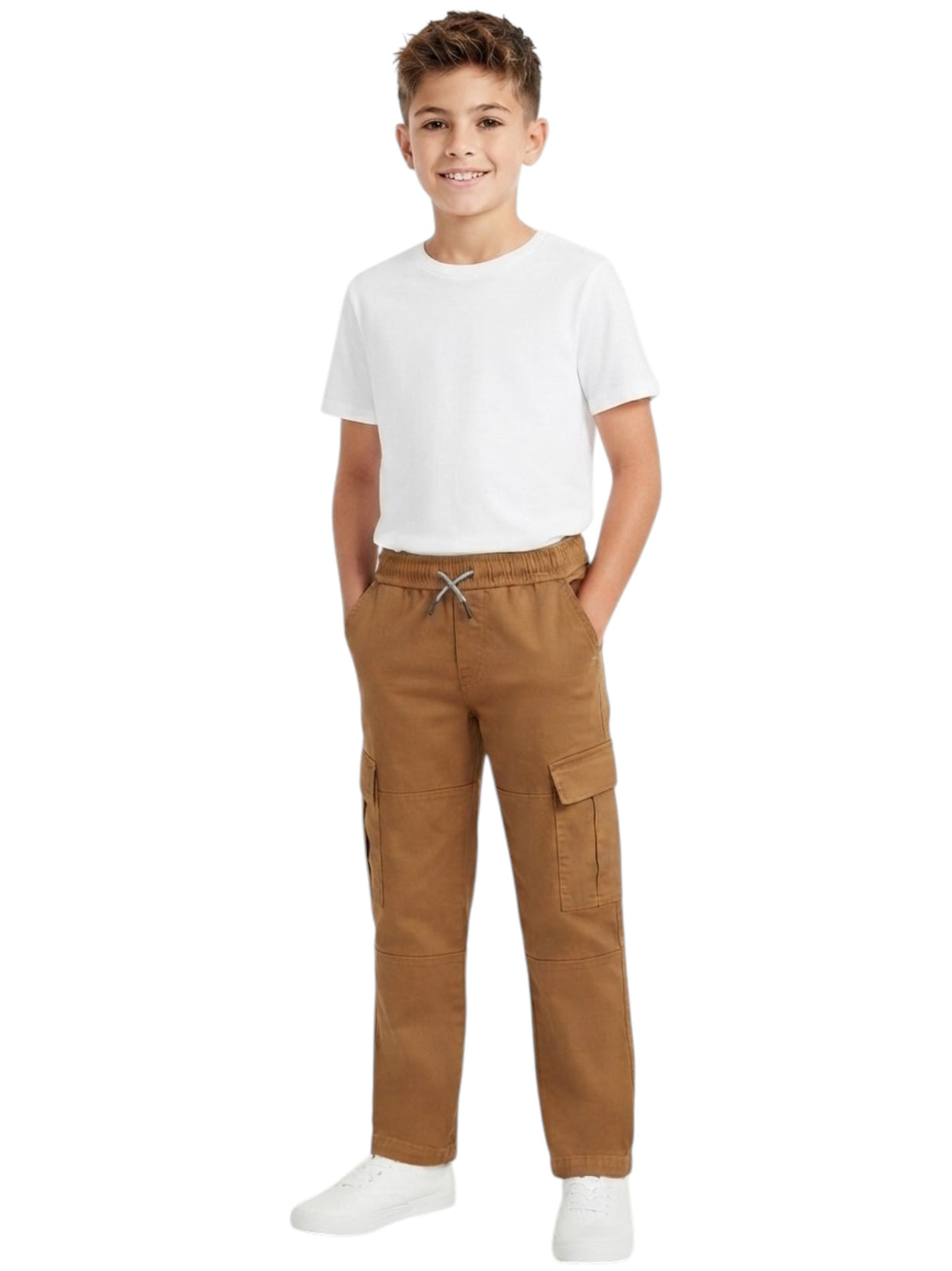 Image for Kids Boy's Plain Pants,Brown