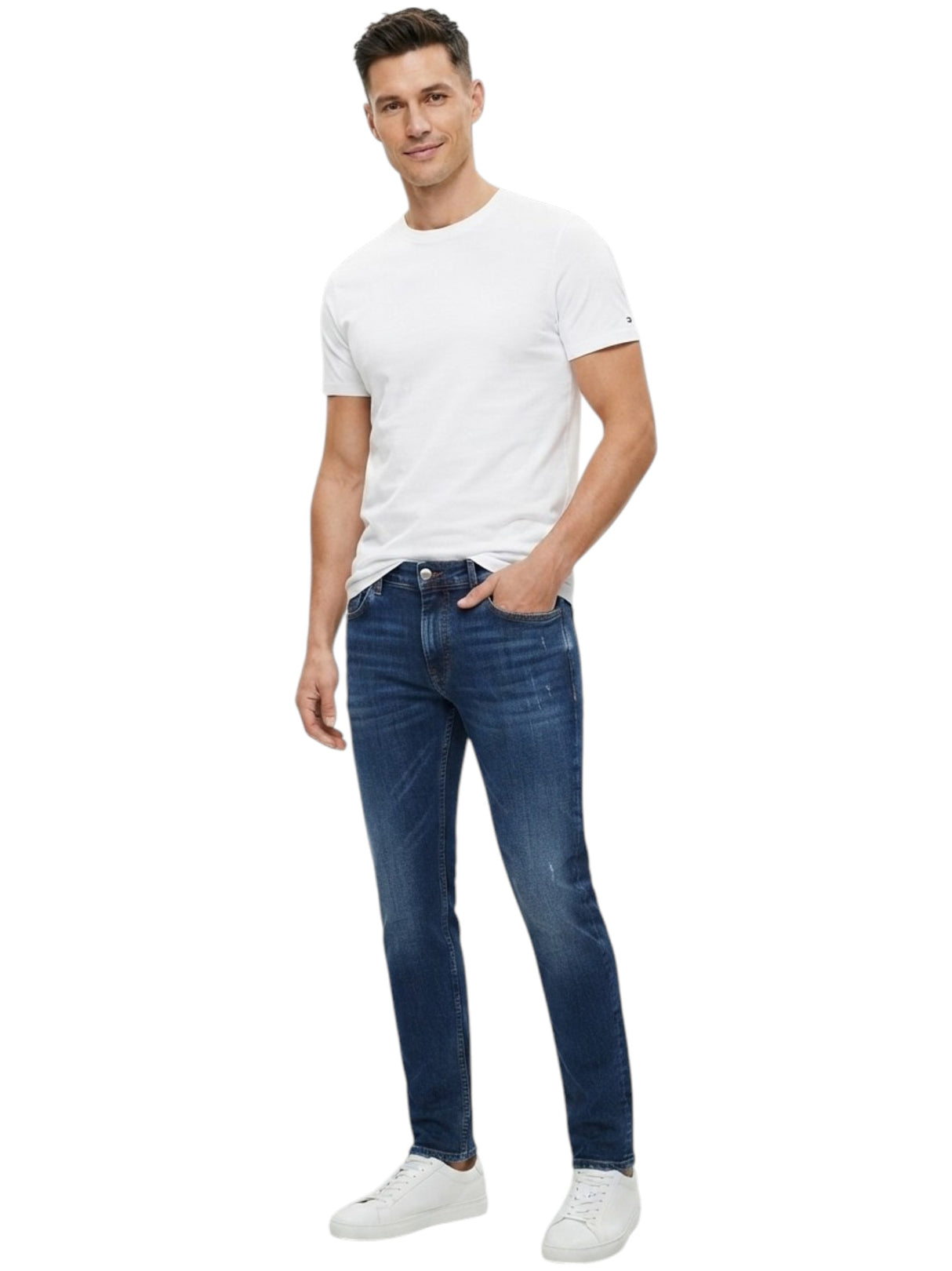 Image for Men's Washed Jeans,Blue