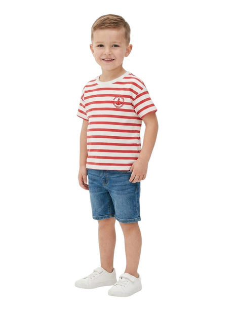 Image for Kids Girl's Stripped Top,White/Red