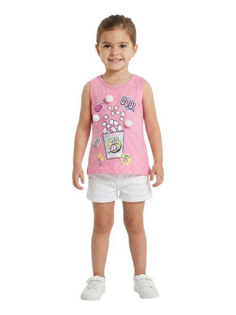 Image for Kids Girl's Printed Top,Pink