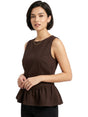 Image for Women's Textured Top,Brown