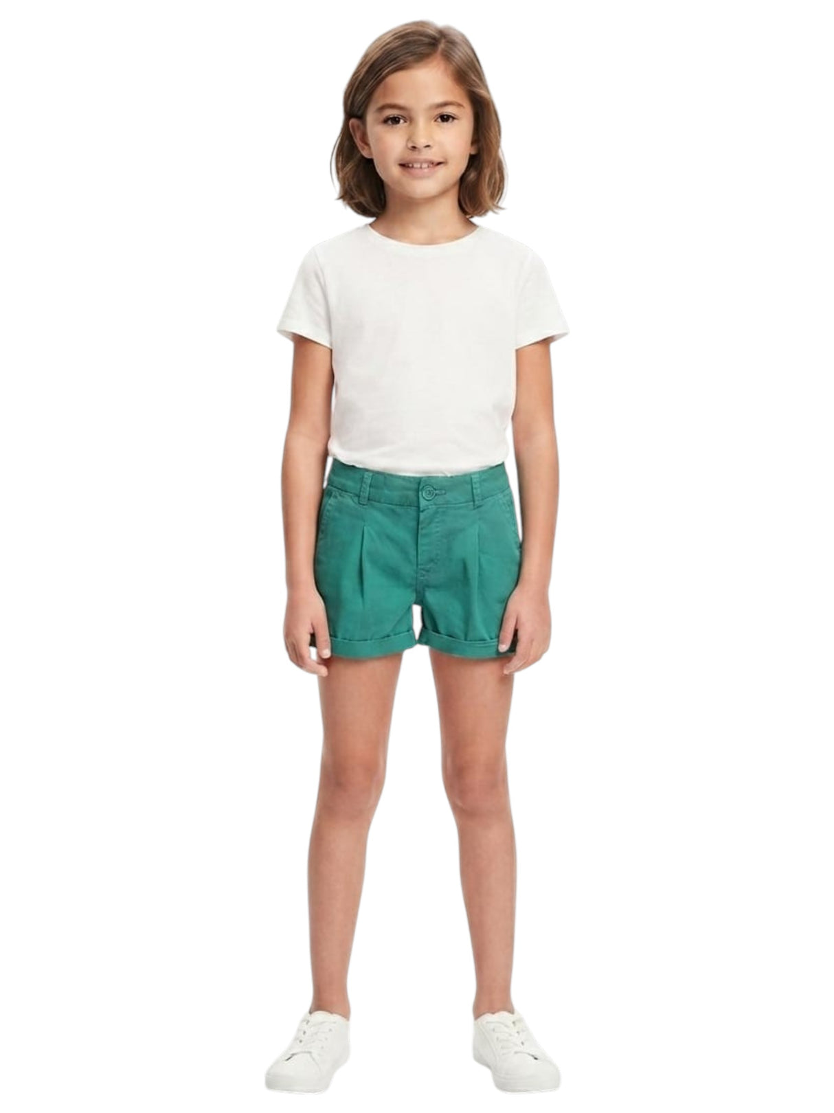 Image for Kids Girl's Plain Solid Short,Turquoise 