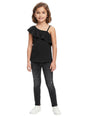 Image for Kids Girl's Plain Solid Top,Black