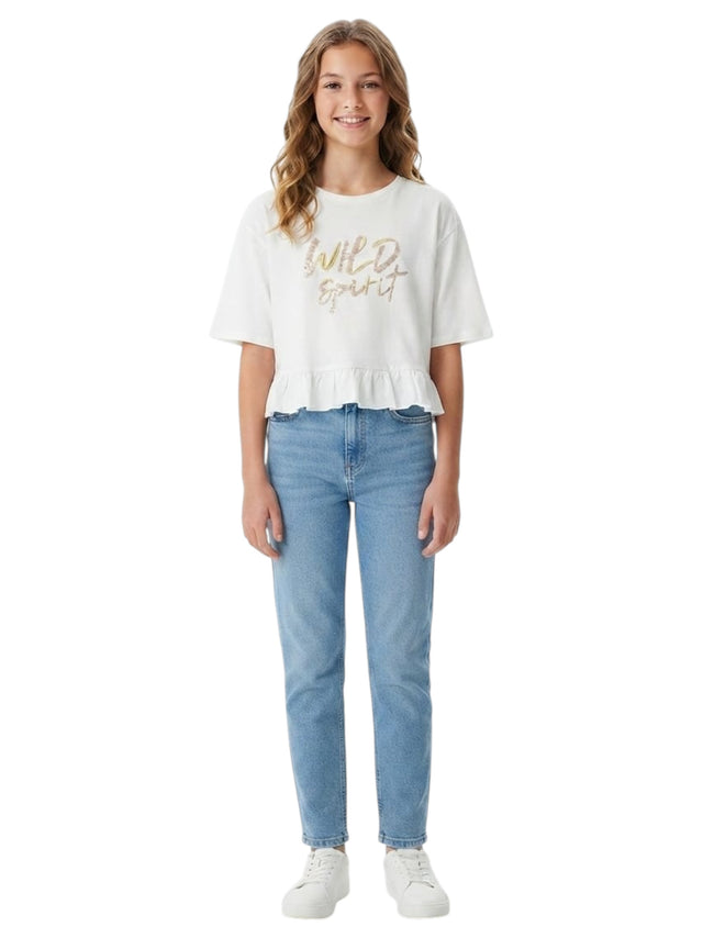 Image for Kids Girl's Printed Top,White