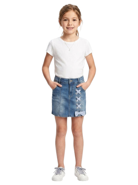 Image for Kids Girl's Washed Denim Skirt,Blue