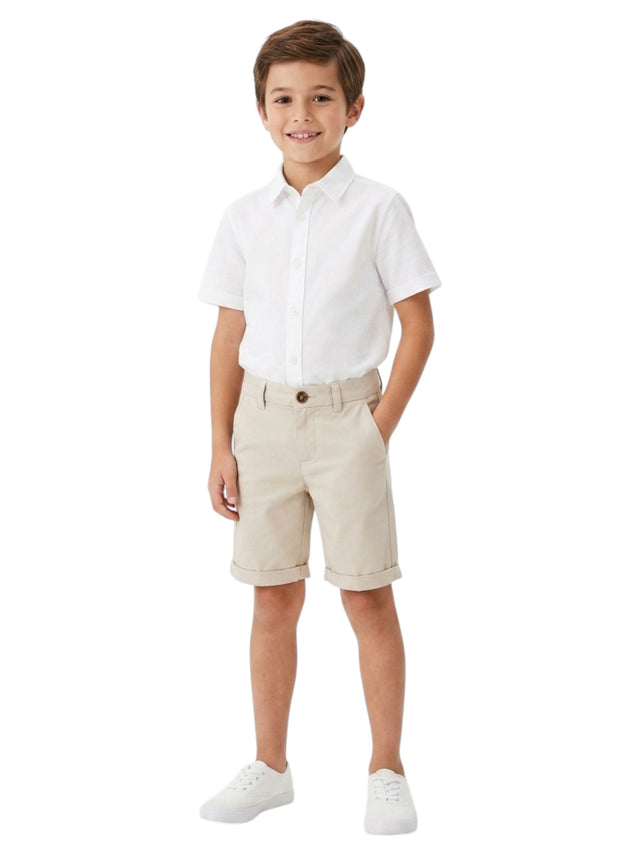 Image for Kids Boy's Plain Solid Short,Beige