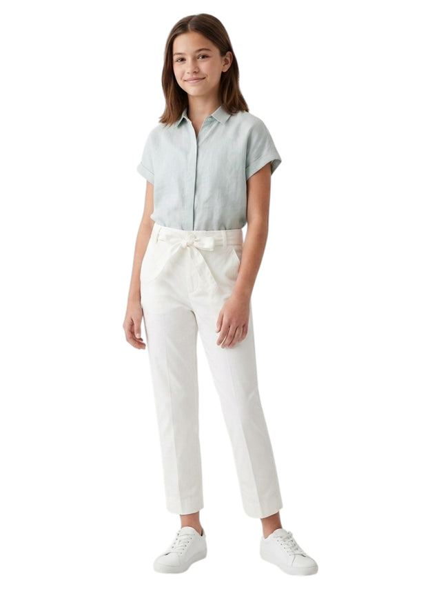 Image for Kids Girl's Plain Solid Pant,White