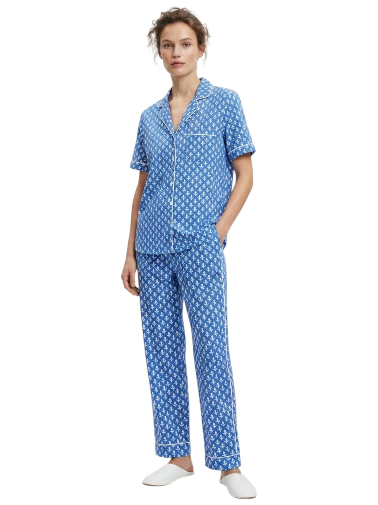 Image for Women's Printed Sleepwear Top,Blue