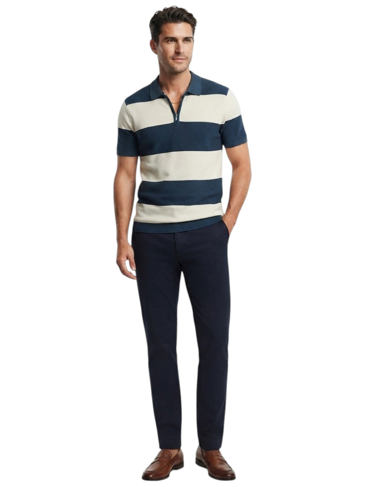 Image for Men's Textured Polo Top,Multi