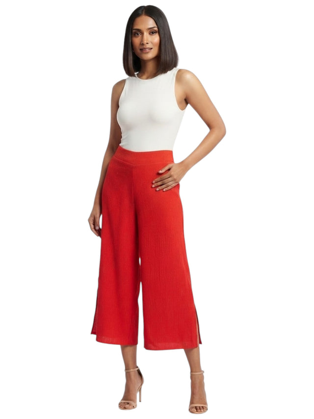 Image for Women's Textured Pants,Red