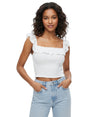 Image for Women's Smocked Top,White
