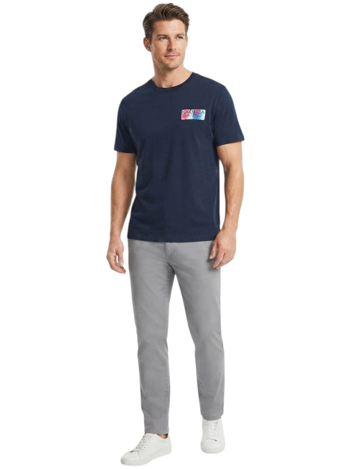 Image for Men's Printed Top,Navy