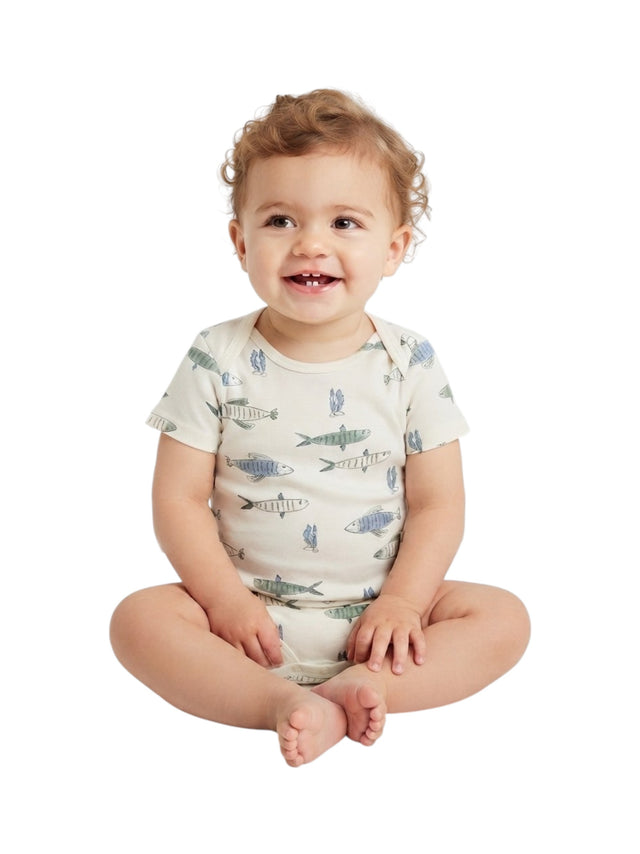 Image for Kids Boy's Printed Bodysuit,Off White