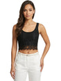 Image for Women's Plain Lace Crop  Top,Black