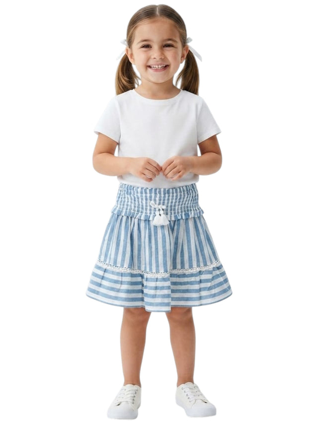 Image for Kids Girl's Striped Skirt,Blue/White