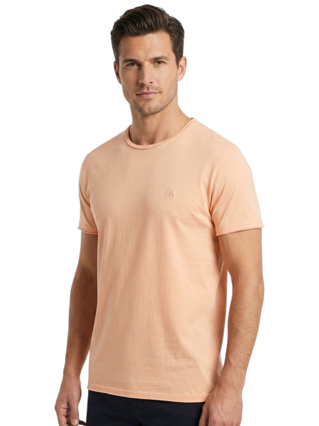 Image for Men's Plain Solid Top,Coral