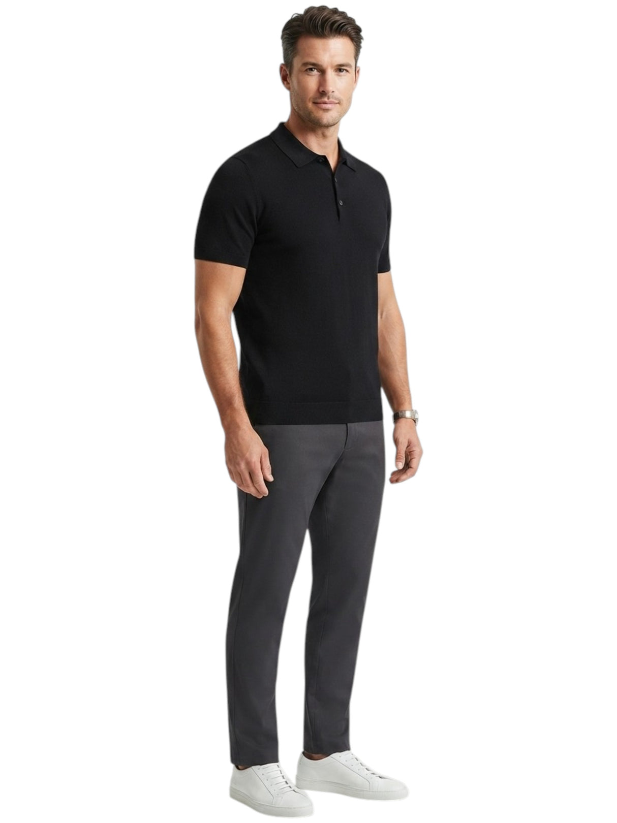 Image for Men's Textured Top,Black