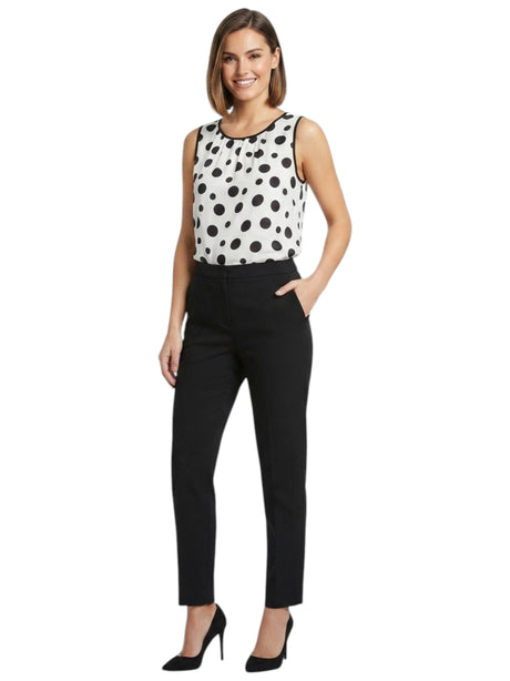 Image for Women's Polka Printed Top,White