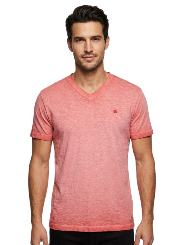 Image for Men's Plain Solid Top,Light Red