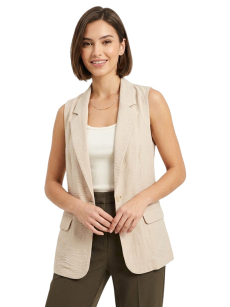 Image for Women's Plain Vest,Beige