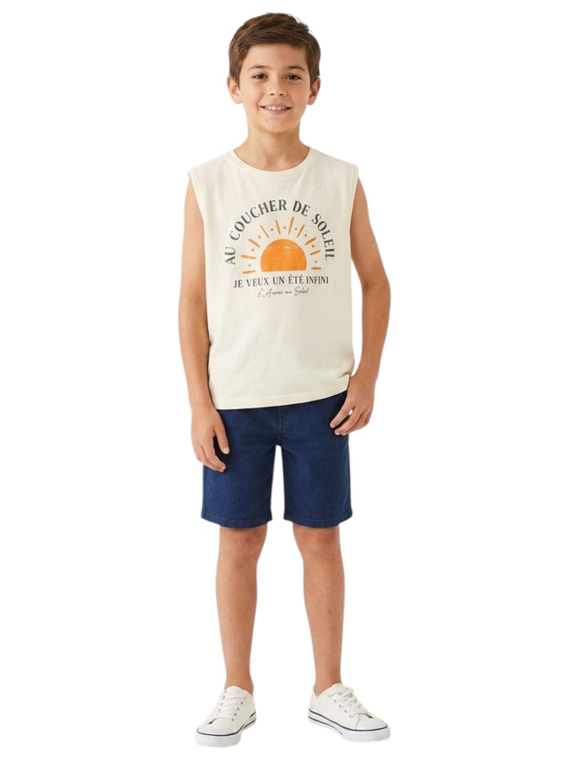 Image for Kids Boy's Printed Top,Beige