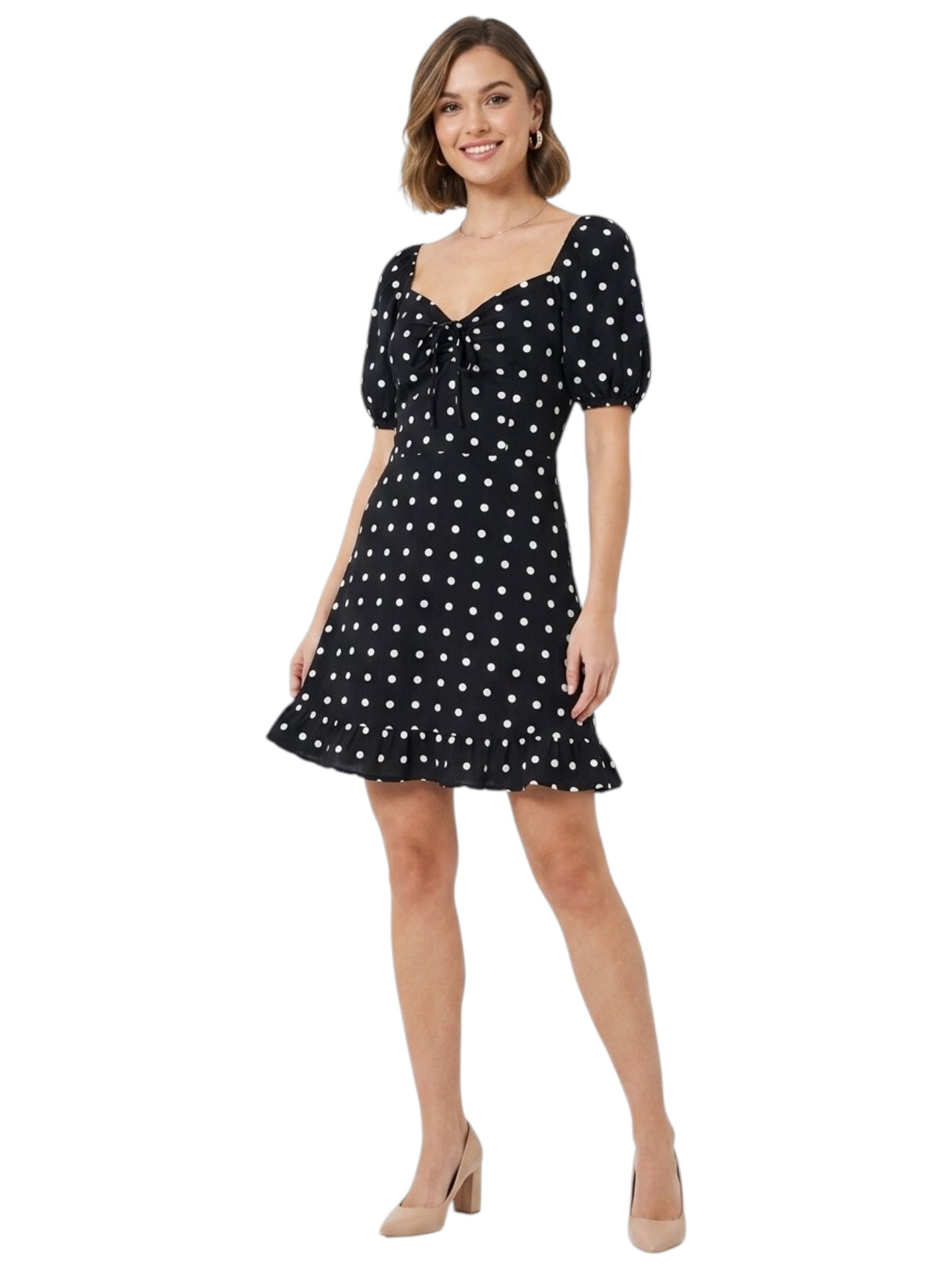 Image for Women's Printed Dress,Black