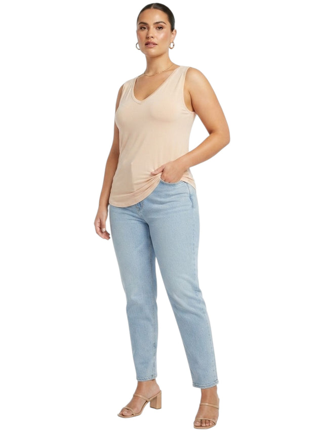 Image for Women's Plain Top,Beige