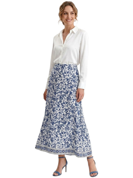 Image for Women's Printed Skirt,White