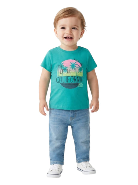 Image for Kids Boy's Printed Top,Turquoise