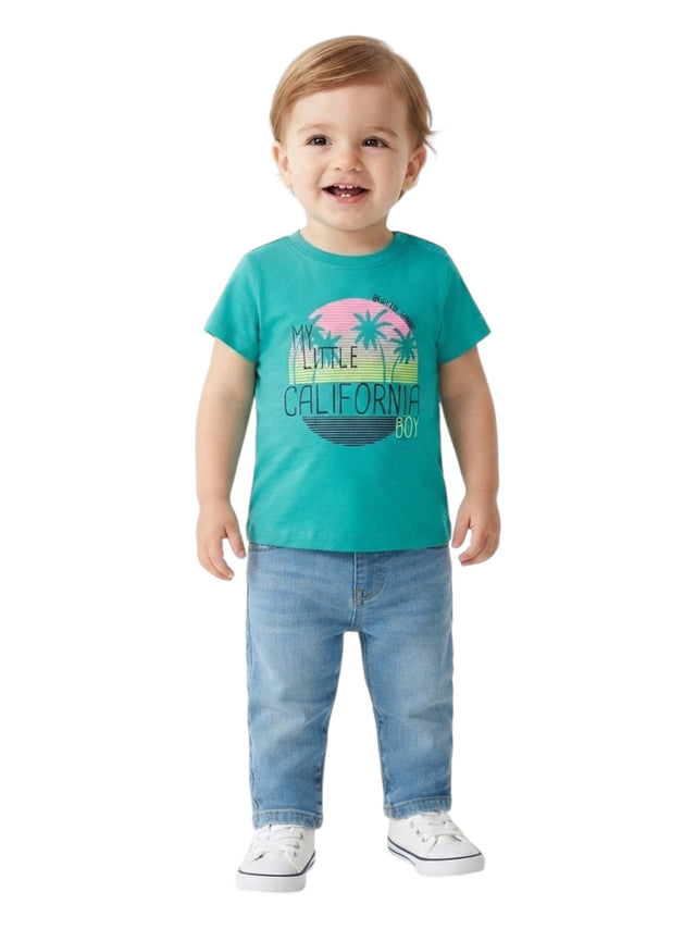 Image for Kids Boy's Printed Top,Turquoise
