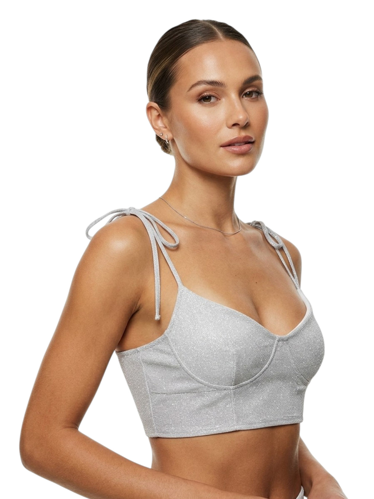Image for Women's Plain Crop,Grey