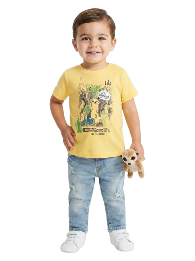 Image for Kids Boy's Printed Top,Yellow
