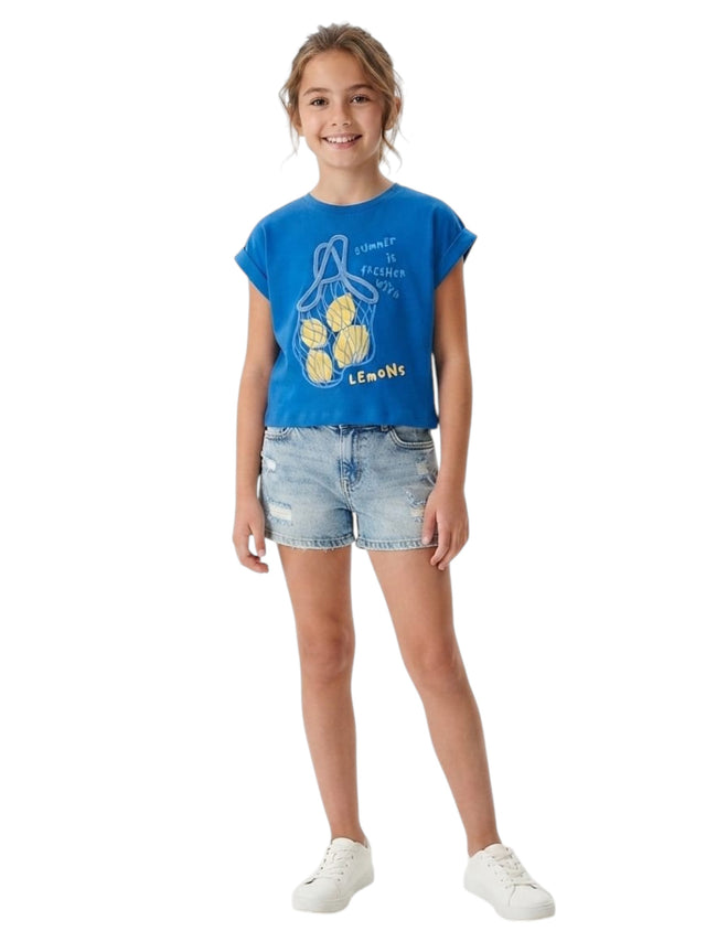 Image for Kids Girl's Printed Top,Blue
