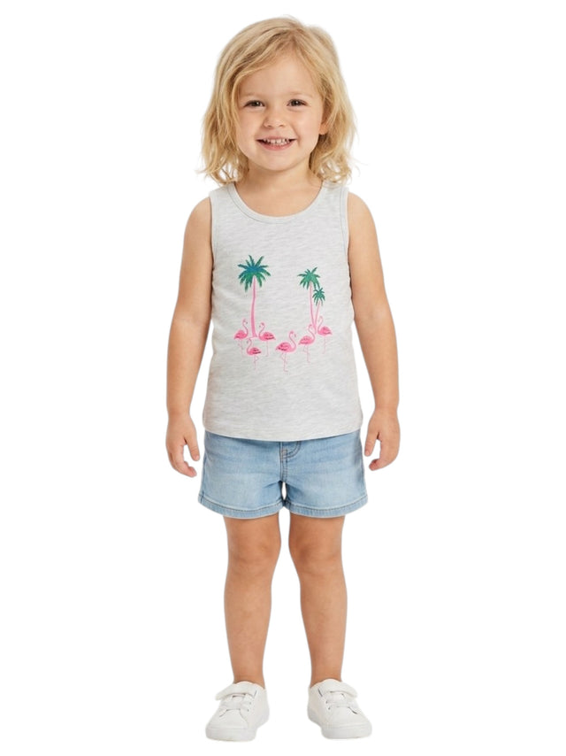 Image for Kids Girl's Printed Top,Grey