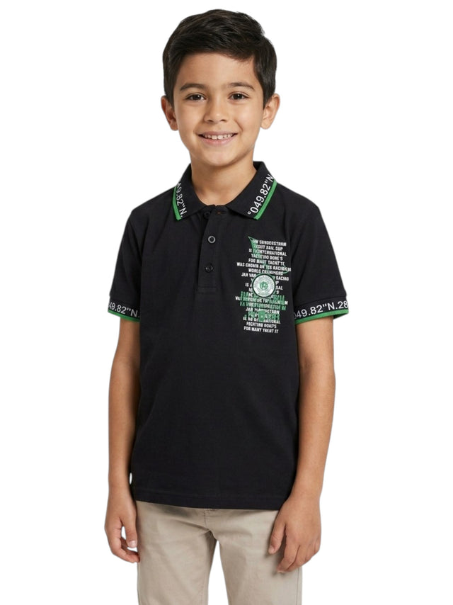 Image for Kids Boy's Printed Top,Black