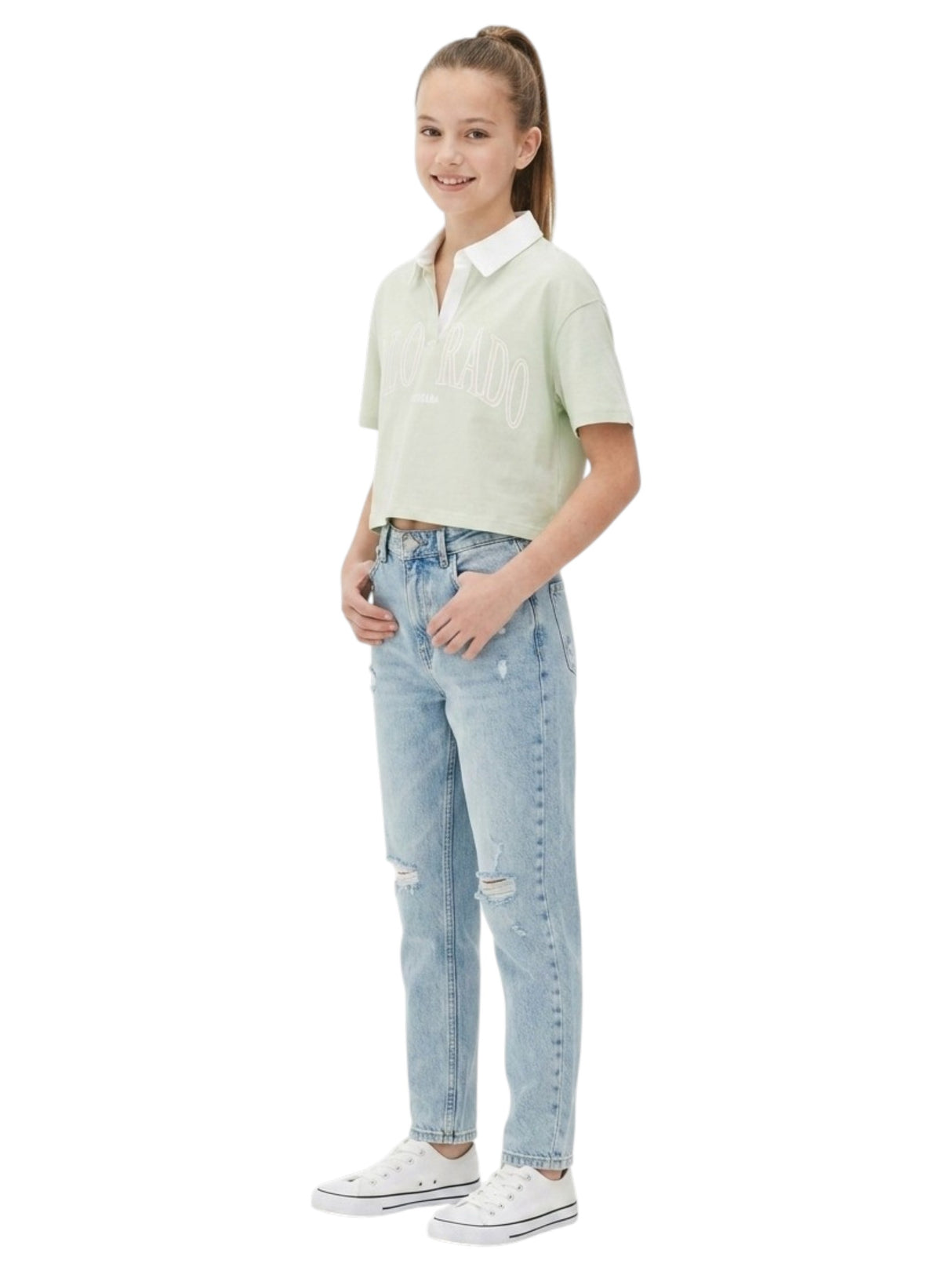 Image for Kids Girl's Printed Top,Light Green