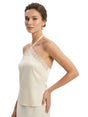 Image for Women's Plain Lace Top,Light Beige