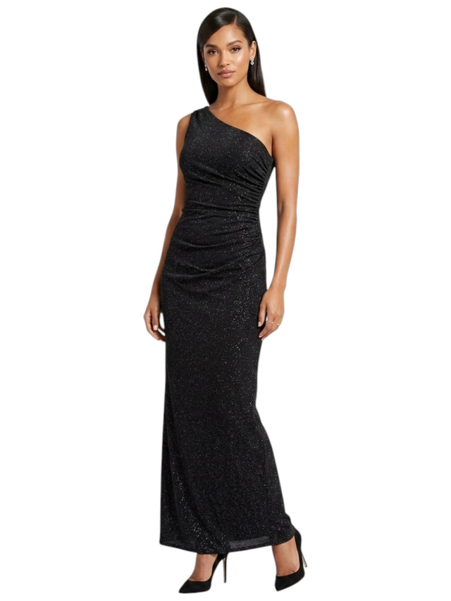 Image for Women's Plain Glitter Dress,Black