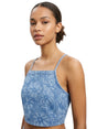 Image for Women's Printed Denim Top,Blue