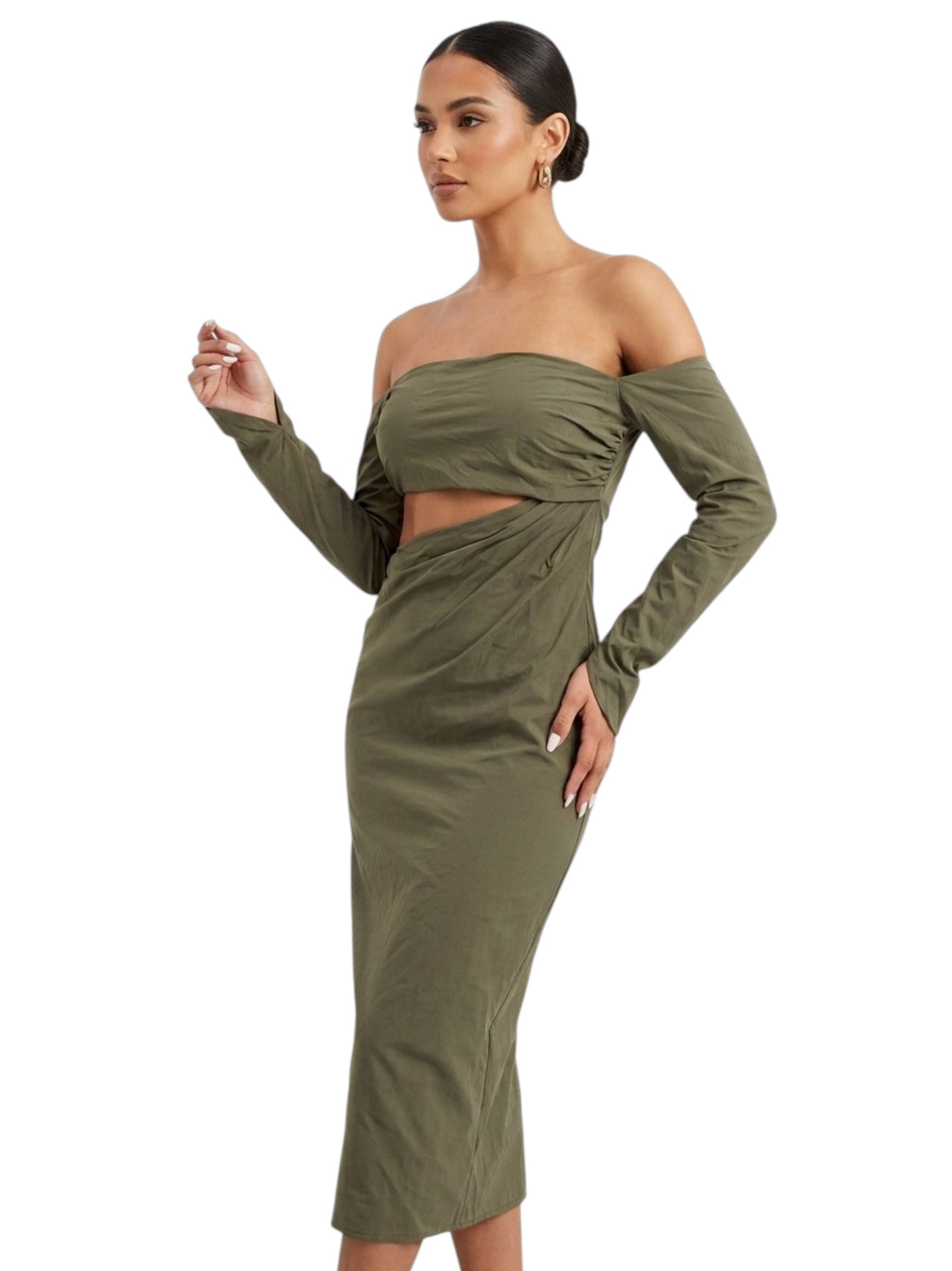 Image for Women's Plain Dress,Olive