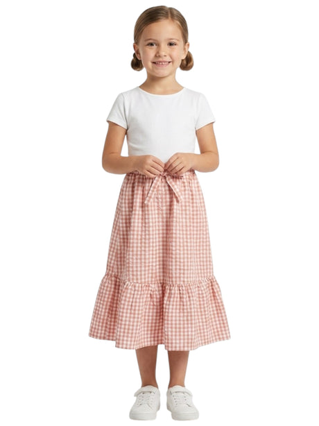 Image for Kids Girl's Plaid Skirt,Pink