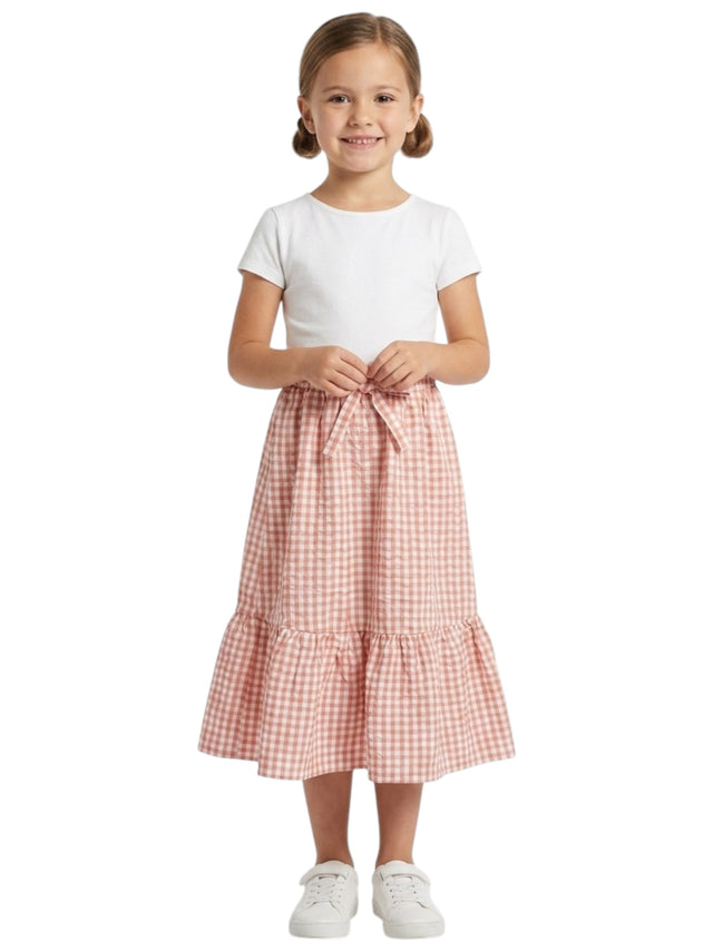 Image for Kids Girl's Plaid Skirt,Pink