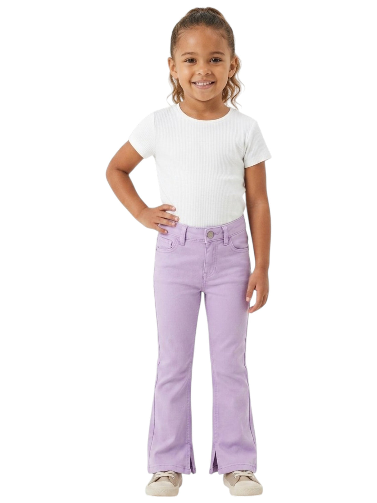 Image for Kids Girl's Plain Jeans pants,Mauve
