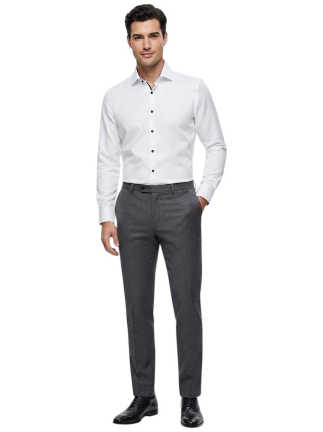 Image for Men's Textured Dress Shirt,White
