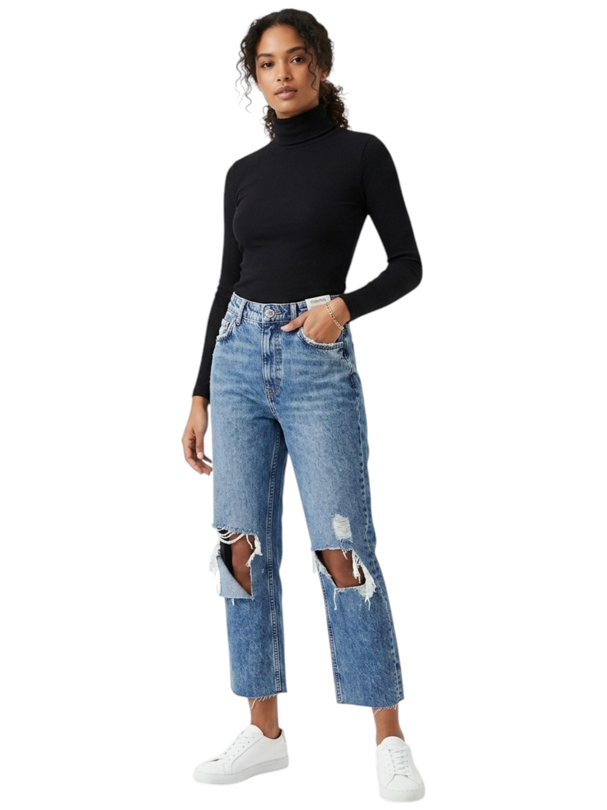 Image for Women's Ripped Jeans,Blue