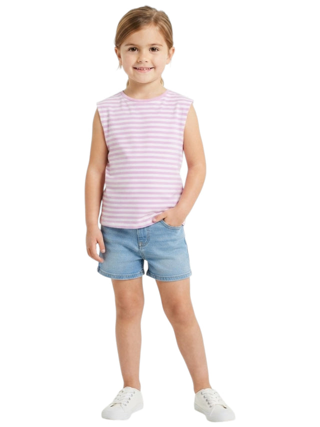 Image for Kids Girl's Stripped Top,Mauve