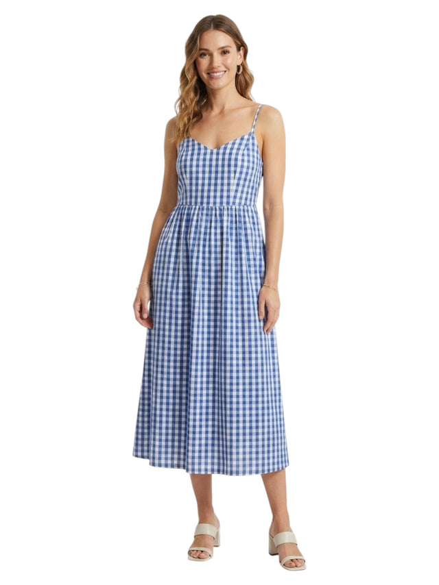 Image for Women's Plaid Dress,Navy