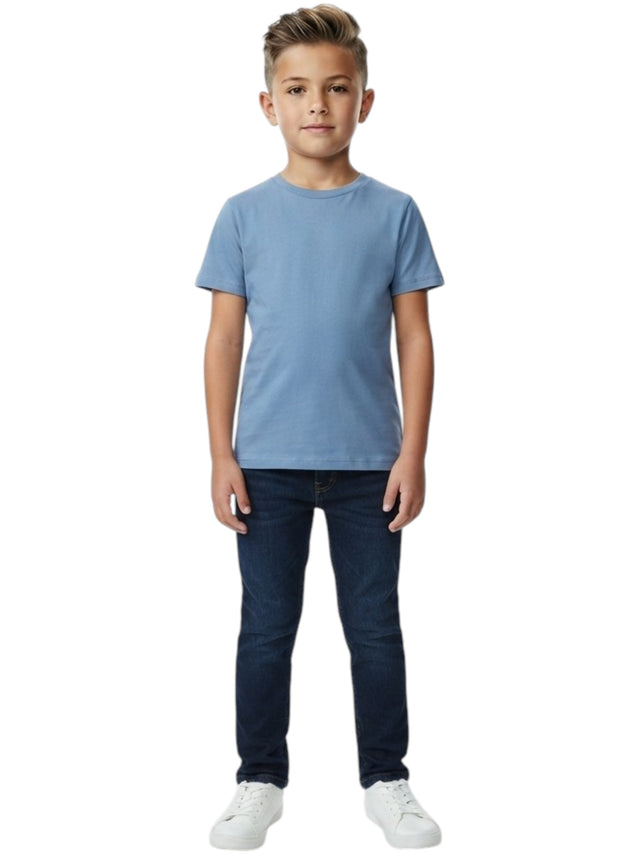 Image for Kids Boy's Plain Top,Stone Blue