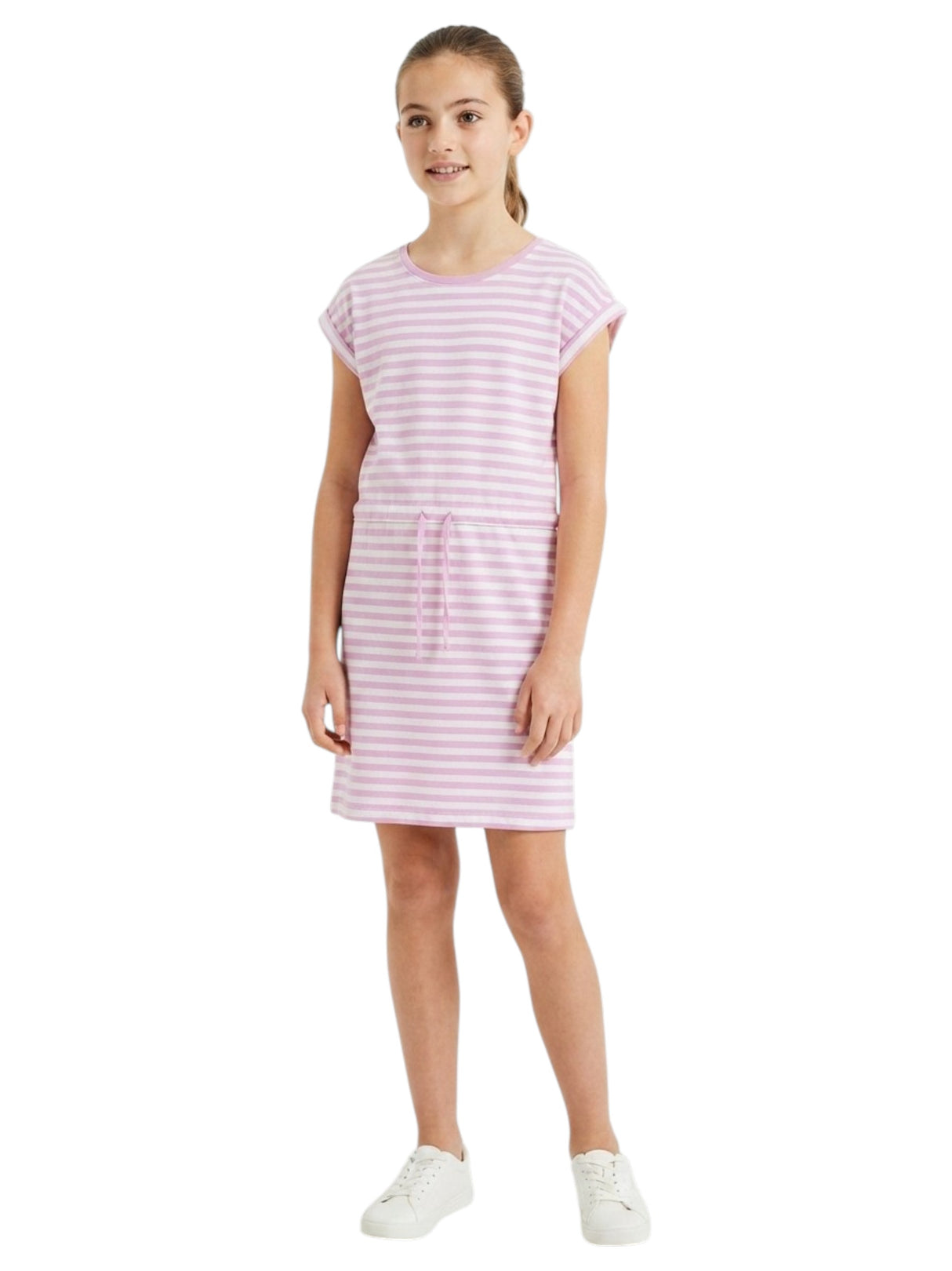 Image for Kids Girl's Stripped Dress,Mauve