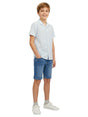 Image for Kids Boy's Textured Dress Shirt,Blue  